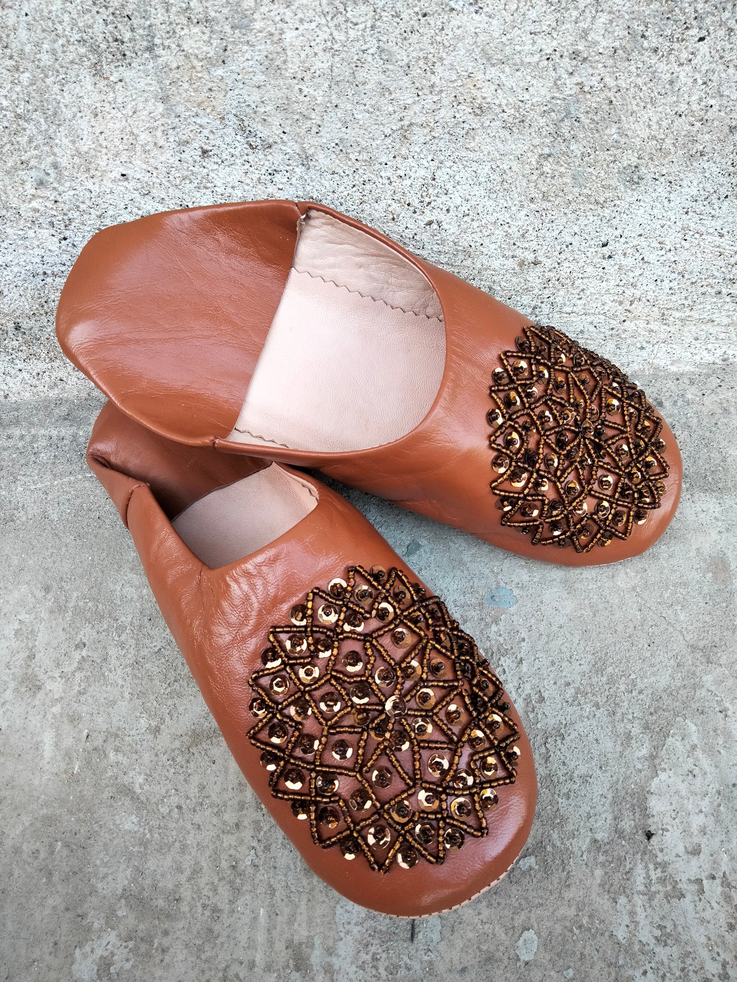 pantofole marocchine artigianali in pelle