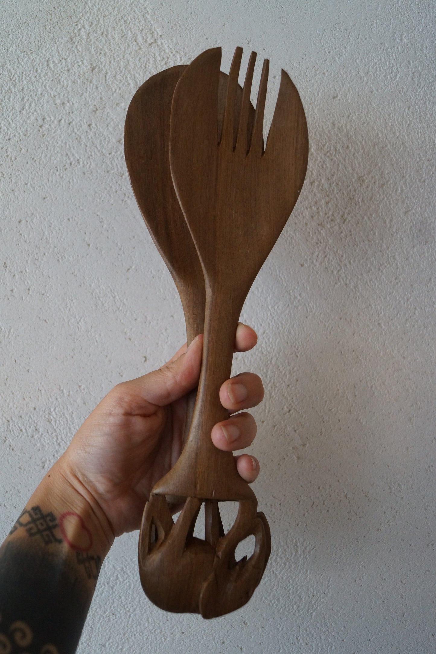 SALAD - Coppia di posate in legno