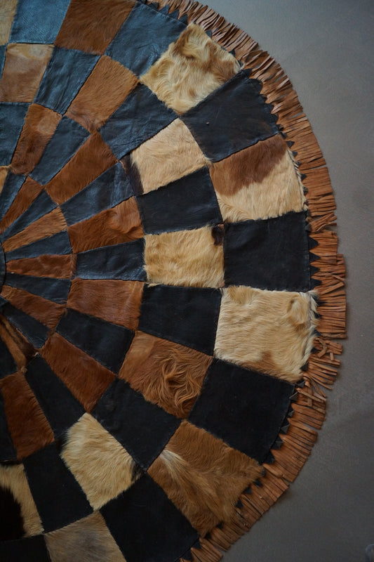Tappeto in pelle di capra patchwork